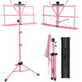 1 Pack Music Stand, 2 in 1 Dual-Use Folding Sheet Music Stand, Lightweight Portable Adjustable Desktop Book Stand with Music She