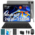 10 Inch Android 15 Tablet with Keyboard, 26GB RAM+256GB ROM(2TB Expand), 2-in-1 Tablet with 8000mAh Battery, 2.4G/5G WiFi, Widev