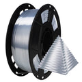 1.75mm Silk Pearlescent Metal Silver Shiny PLA Filament, 1kg 3D Printing Material Widely Support for FDM 3D Printer, Pack with E